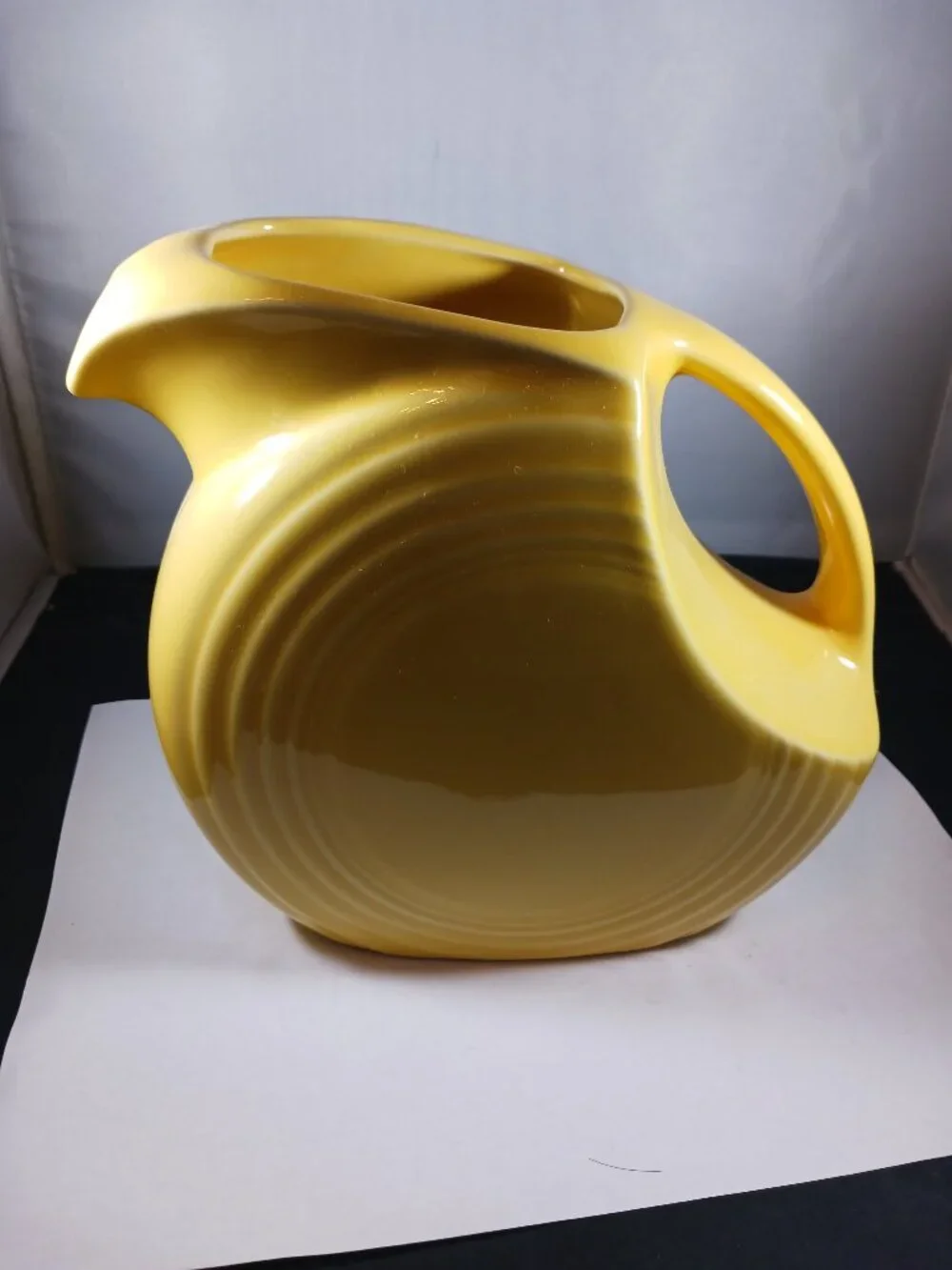 Fiestaware Large Disc Pitcher Ceramic Yellow Fiesta 67oz
